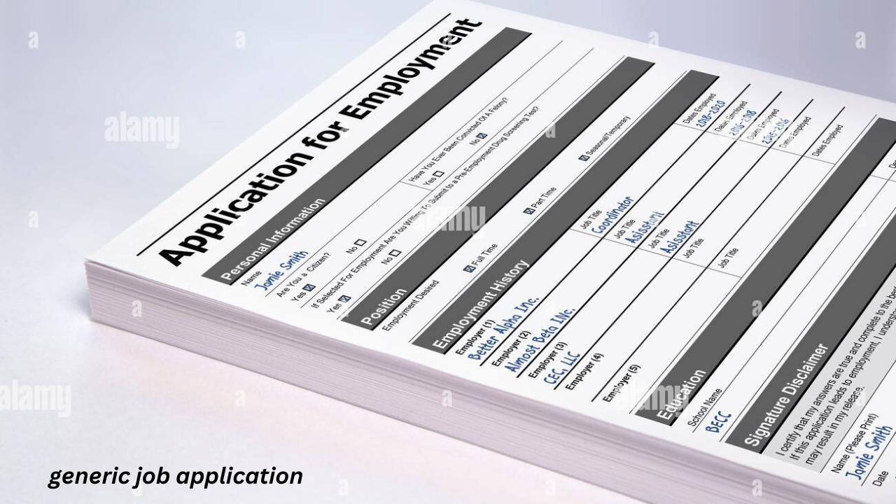 generic job application